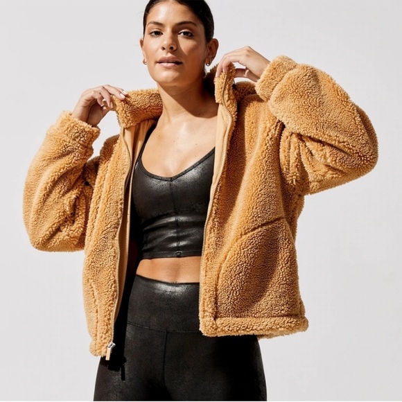 Carbon38 Jackets & Blazers - Carbon38 Teddy Zip Up Jacket With Hood, S